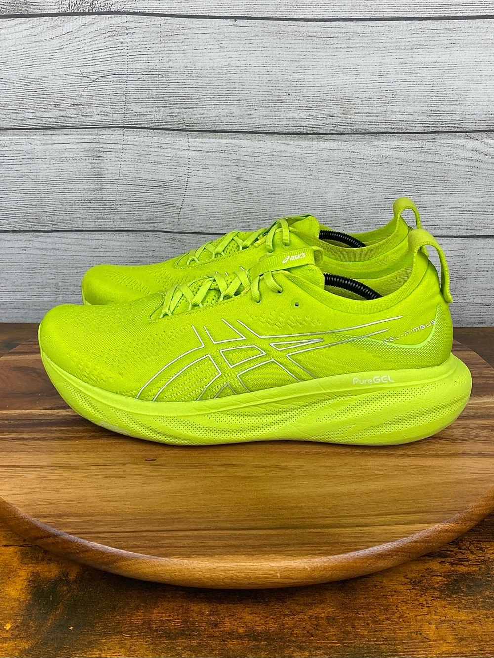 ASICS Gel Nimbus 25 Lime Zest Running Shoes 1011B547 Men’s Sneaker Size 12